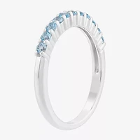 Limited Quantities! Womens Genuine Blue Topaz Sterling Silver Stackable Ring