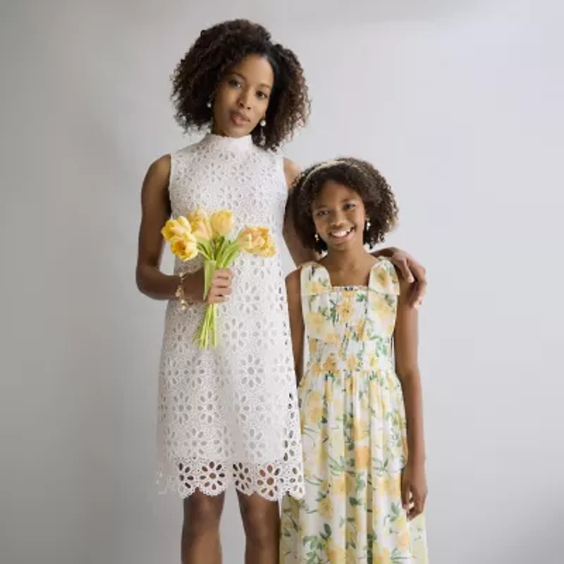 Speechless Big Kid Girls Sleeveless Floral Maxi Dress