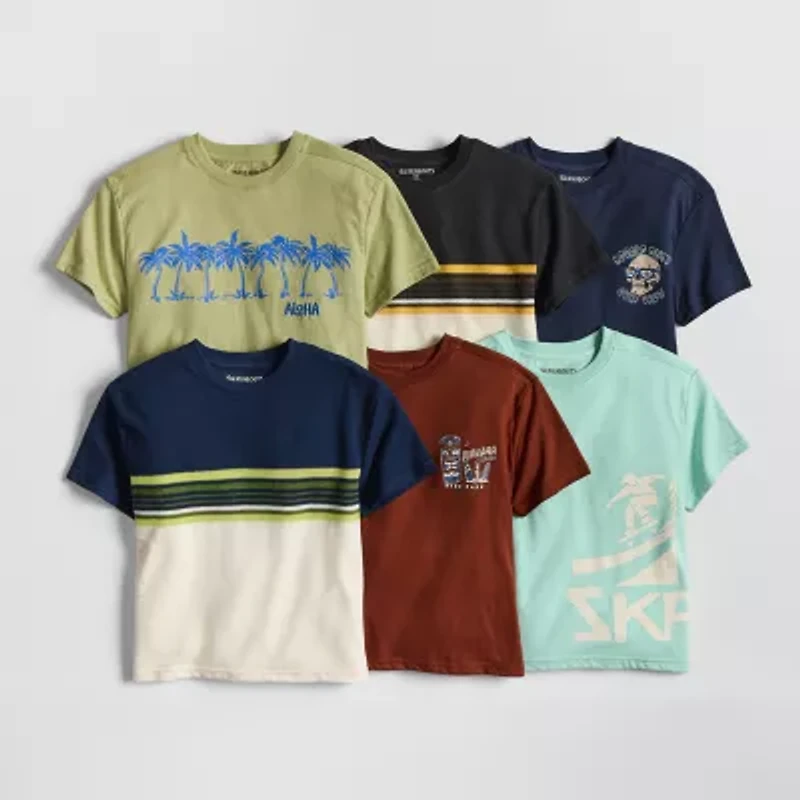 Thereabouts Little & Big Kid Boys Crew Neck Short Sleeve Oversized Graphic T-Shirt