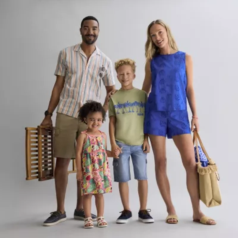 Thereabouts Little & Big Kid Boys Crew Neck Short Sleeve Oversized Graphic T-Shirt