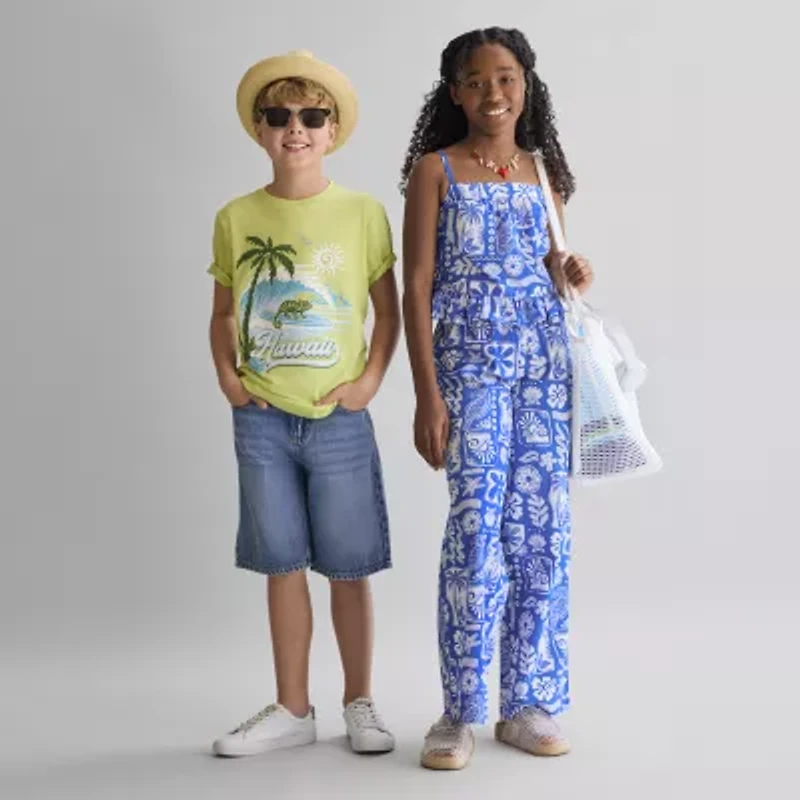 Thereabouts Little & Big Kid Boys Adjustable Waist Denim Short