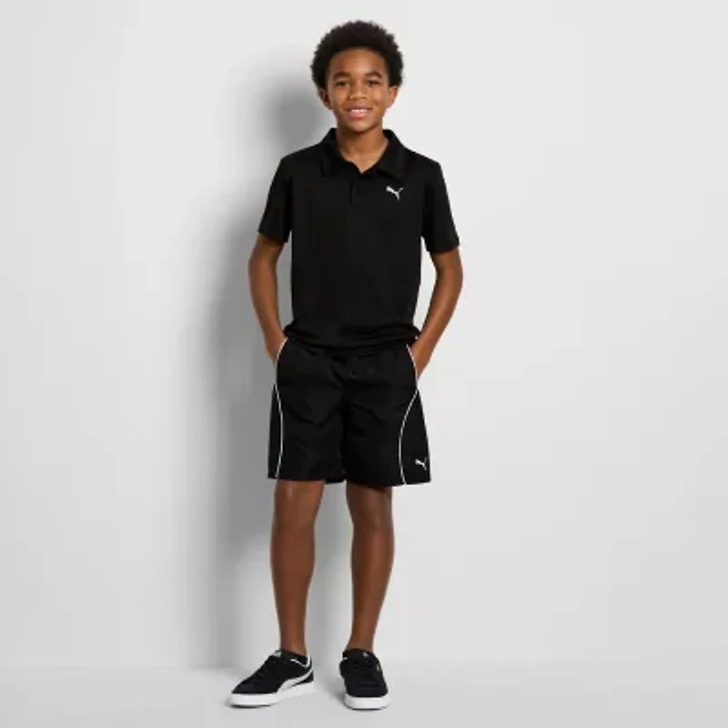 PUMA Big Kid Boys Short Sleeve Classic Fit Polo Shirt