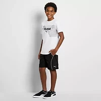 PUMA Big Kid Boys Crew Neck Short Sleeve Regular Fit Graphic T-Shirt