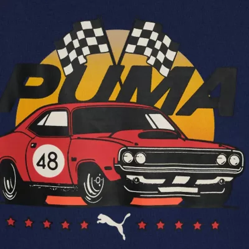 PUMA Big Kid Boys Crew Neck Short Sleeve Regular Fit Graphic T-Shirt