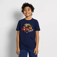 PUMA Big Kid Boys Crew Neck Short Sleeve Regular Fit Graphic T-Shirt