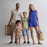 St. John's Bay Camp Mens Short Sleeve Shirt