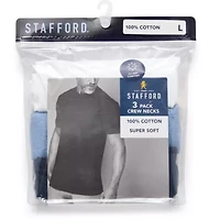 Stafford Super Soft Cotton Mens 3 Pack Short Sleeve Crew Neck T-Shirt