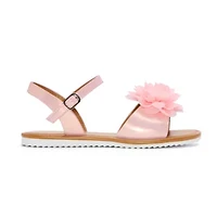 Christie & Jill Fiona Little Big Kid Girls Ankle Strap Flat Sandals