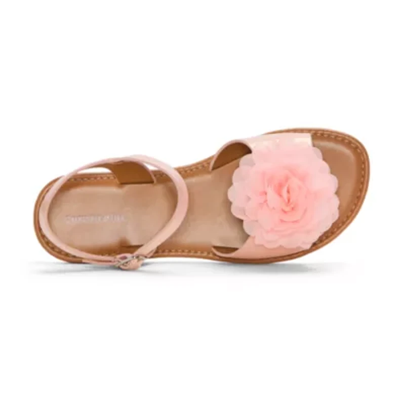 Christie & Jill Fiona Little Big Kid Girls Ankle Strap Flat Sandals