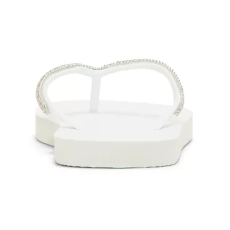 Mixit Womens Rhinestone Flip-Flops