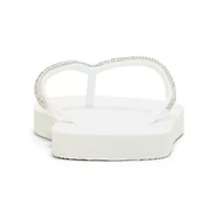 Mixit Womens Rhinestone Flip-Flops