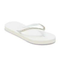 Mixit Womens Rhinestone Flip-Flops