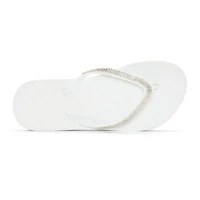 Mixit Womens Rhinestone Flip-Flops