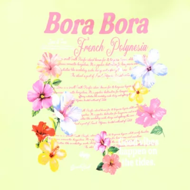 Grayson Threads, The Label Womens Juniors Crew Neck Short Sleeve Oversized Graphic T-Shirt