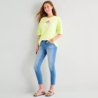 Grayson Threads, The Label Womens Juniors Crew Neck Short Sleeve Oversized Graphic T-Shirt