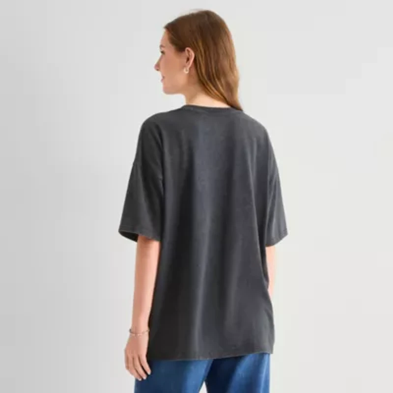 Spiderman Oversized Tee Womens Juniors Crew Neck Short Sleeve Graphic T-Shirt