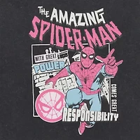 Spiderman Oversized Tee Womens Juniors Crew Neck Short Sleeve Graphic T-Shirt