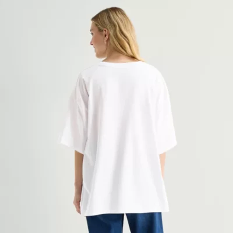 Drinks Grid Boyfriend Tee Womens Juniors Crew Neck Short Sleeve Loose Fit Graphic T-Shirt