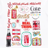 Drinks Grid Boyfriend Tee Womens Juniors Crew Neck Short Sleeve Loose Fit Graphic T-Shirt