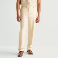 J. Ferrar Textured Mens Straight Fit Dress Flat Front Pant
