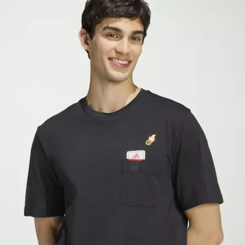 adidas Mens Crew Neck Short Sleeve Active T-Shirt