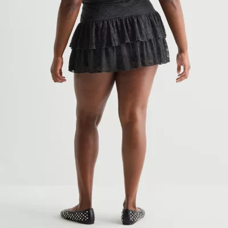 Forever 21 Womens Juniors Flared Skirt