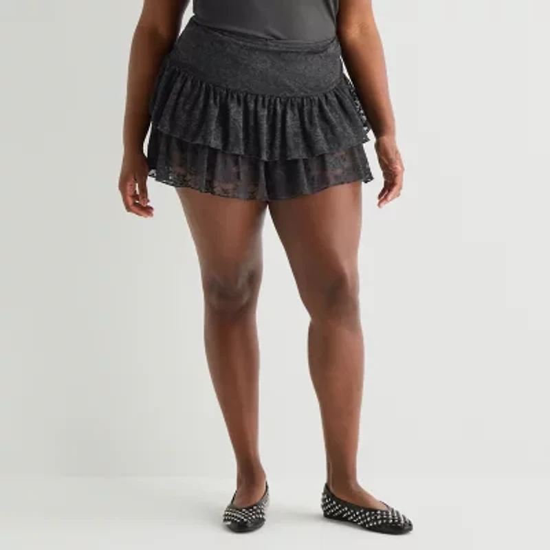 Forever 21 Womens Juniors Flared Skirt