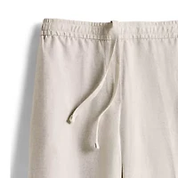 Liz Claiborne Linen Womens Wide Leg Mid Rise Pull-On Pant