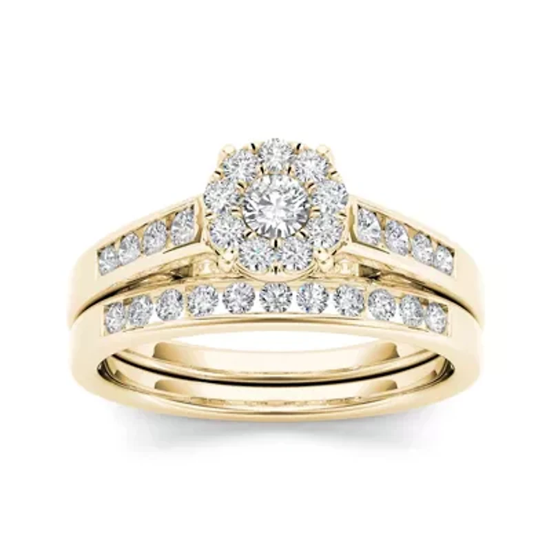 CT.T.W. Natural Diamond 10K Yellow Gold Bridal Ring Set