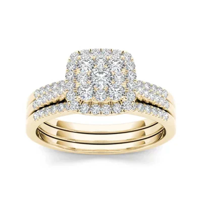 1/2 CT. T.W. Diamond 10K Yellow Gold Bridal Set