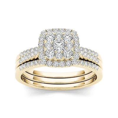 1/2 CT. T.W. Diamond 10K Yellow Gold Bridal Set