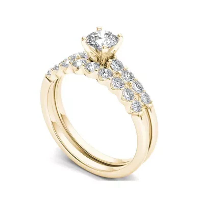 CT.T.W. Natural Diamond 14K Yellow Gold Bridal Ring Set