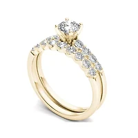 CT.T.W. Natural Diamond 14K Yellow Gold Bridal Ring Set