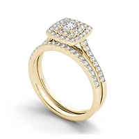CT. T.W. Diamond 10K Yellow Gold Bridal Ring Set