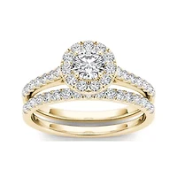 1 CT. T.W. Diamond 10K Yellow Gold Bridal Set