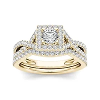 1 CT. T.W. Diamond 14K Yellow Gold Bridal Set