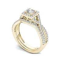 1 CT. T.W. Diamond 14K Yellow Gold Bridal Set