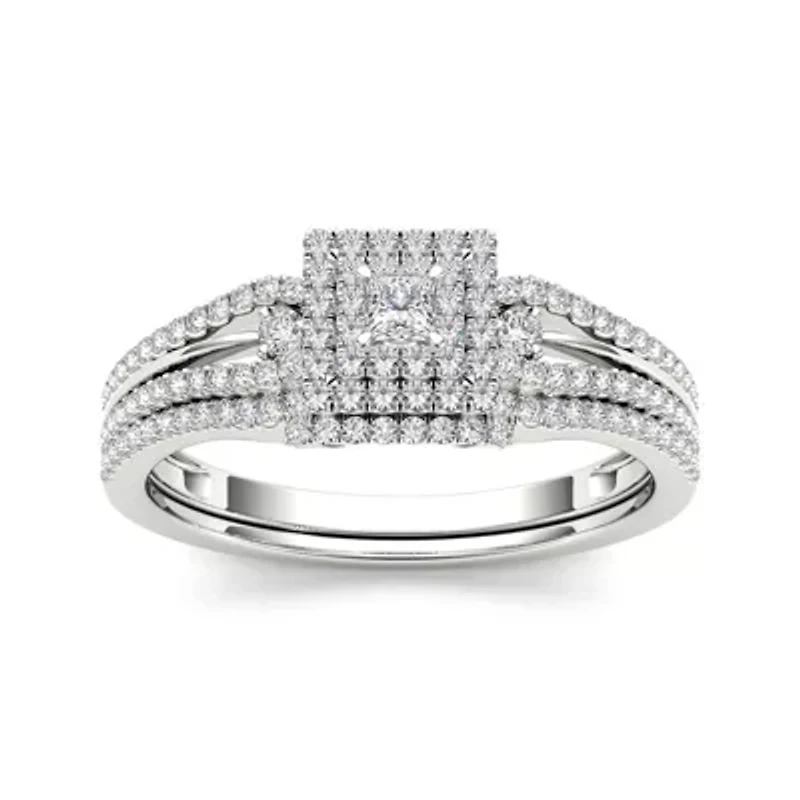 1/2 CT. T.W. Diamond 10K White Gold Bridal Set