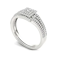 1/2 CT. T.W. Diamond 10K White Gold Bridal Set