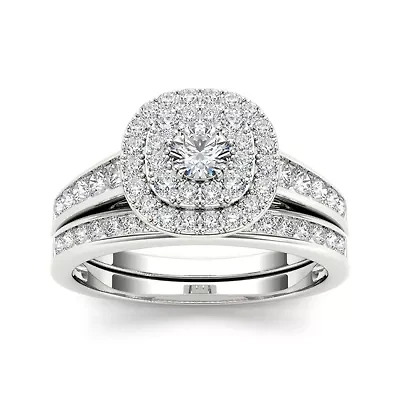 CT. T.W. Diamond 10K Gold Bridal Ring Set