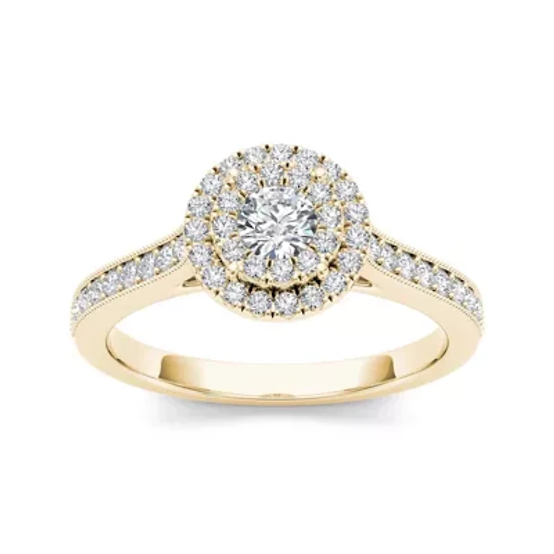 1/2 CT. T.W. Diamond 10K Yellow Gold Engagement Ring