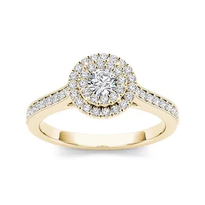 1/2 CT. T.W. Diamond 10K Yellow Gold Engagement Ring