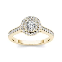 1/2 CT. T.W. Diamond 10K Yellow Gold Engagement Ring