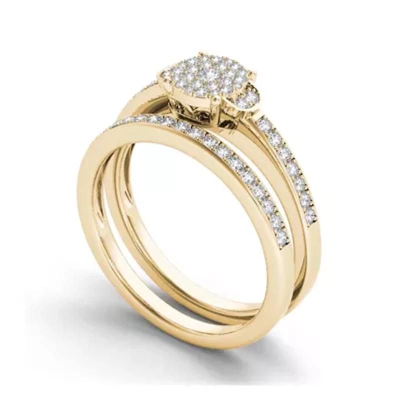 1/2 CT. T.W. Diamond 10K Yellow Gold Bridal Ring Set