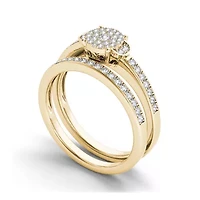 1/2 CT. T.W. Diamond 10K Yellow Gold Bridal Ring Set