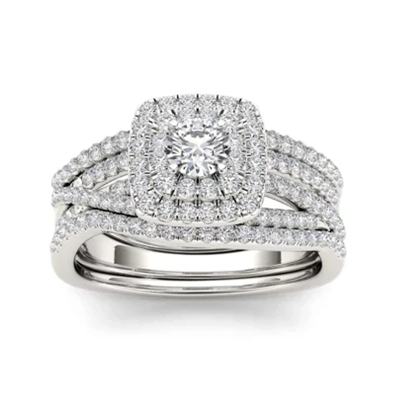 1 CT. T.W. Diamond 10K Gold Bridal Ring Set