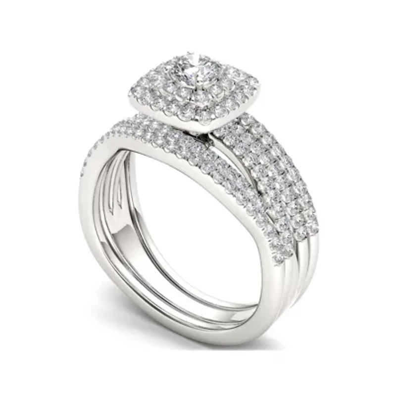 1 CT. T.W. Diamond 10K Gold Bridal Ring Set
