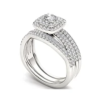 1 CT. T.W. Diamond 10K Gold Bridal Ring Set