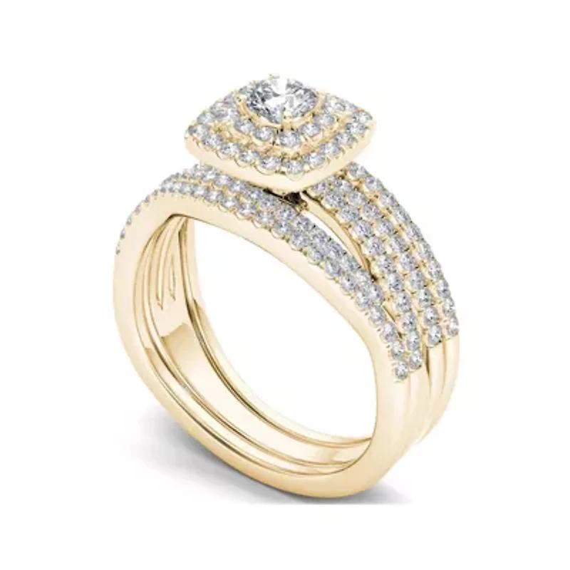 1 CT. T.W. Diamond 10K Yellow Gold Bridal Ring Set