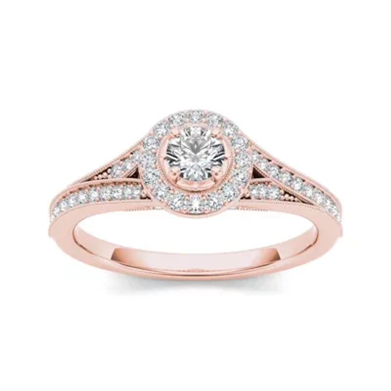 5/8 CT.T.W. Natural Diamond 14K Rose Gold Engagement Ring